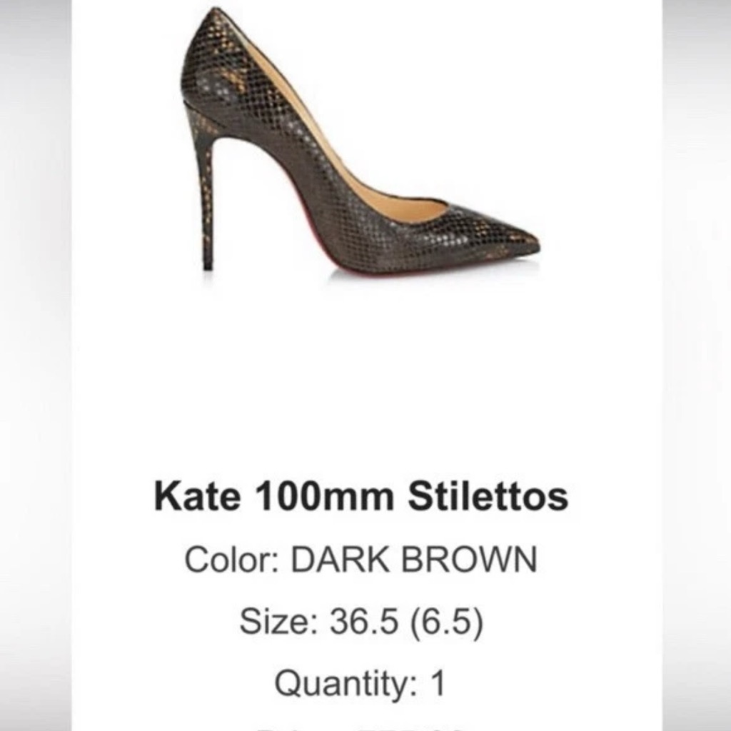 Christian Louboutin Dark Brown Stilettos